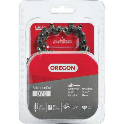 Oregon D70 AdvanceCut Saw Chain for 20 in. Bar - 70 Drive Links - fits Echo, Homelite, McCulloch, Poulan, Craftsman, Makita, Skil and more
