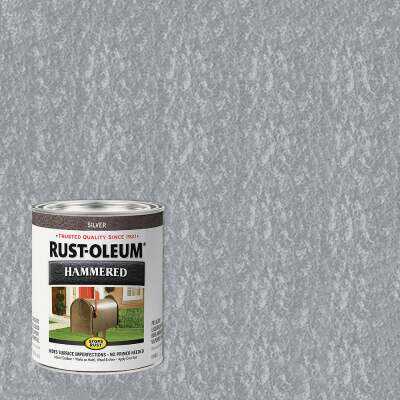 Rust-Oleum Stops Rust Hammered Paint, Silver, 1 Qt.